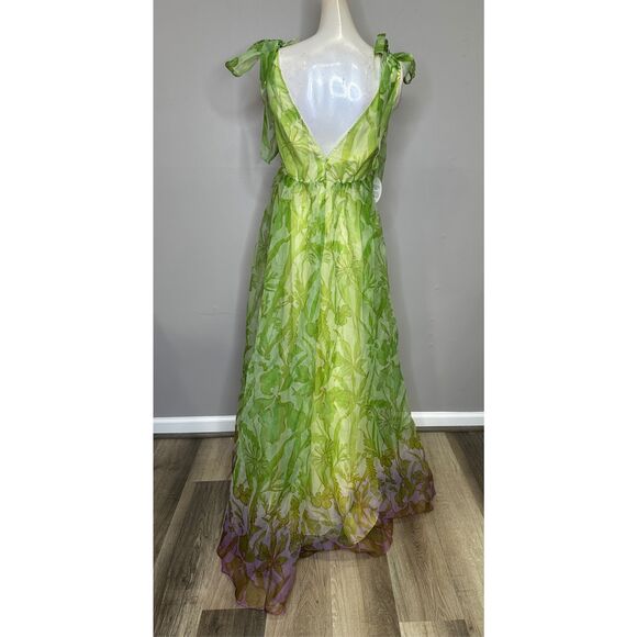 NWT STAUD Ombré Floral Tie Strap Gown Size 2 $495 - Picture 7 of 10